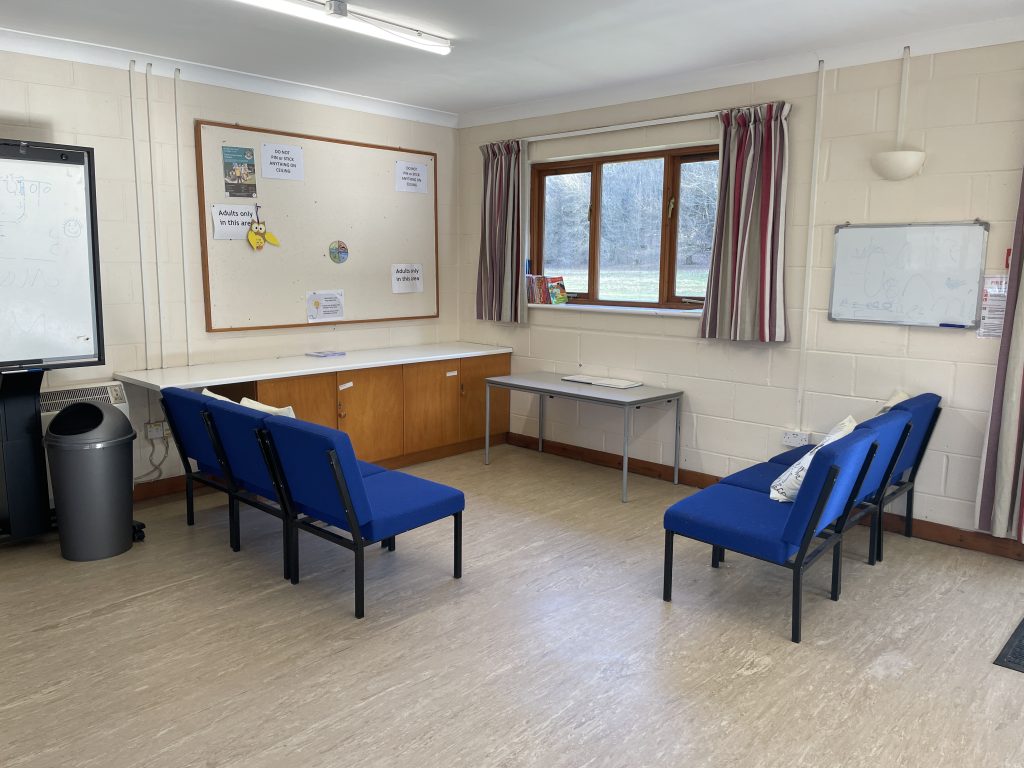 Leaders Seating Area and activity cupboard